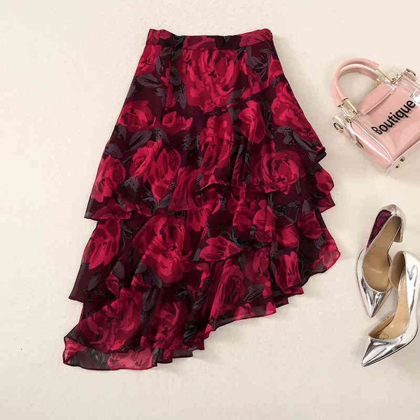 skirts oil painting rose print stitching layers of ruffle irregular skirt design women's wear, Black
skirts oil painting rose print stitching layers of ruffle irregular skirt design women's wear, Black