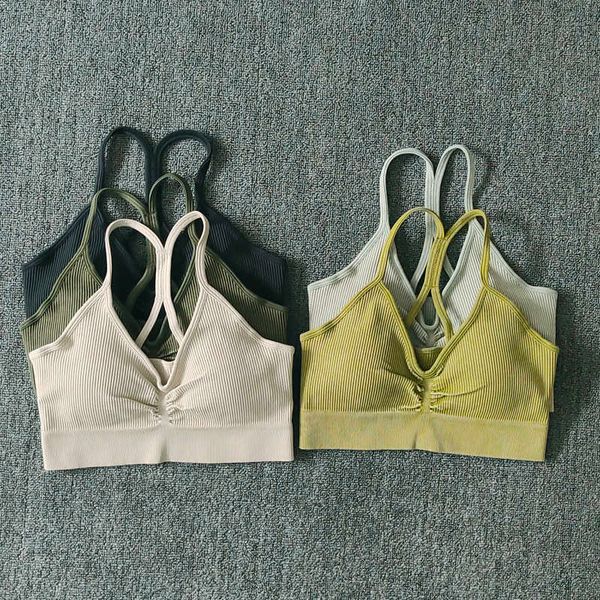 women yoga bras outfits women ribbed washed breathable sports bra fitness seamless yoga bra shockproof tank push up sport bra gym workout to, White;red
women yoga bras outfits women ribbed washed breathable sports bra fitness seamless yoga bra shockproof tank push up sport bra gym workout to, White;red