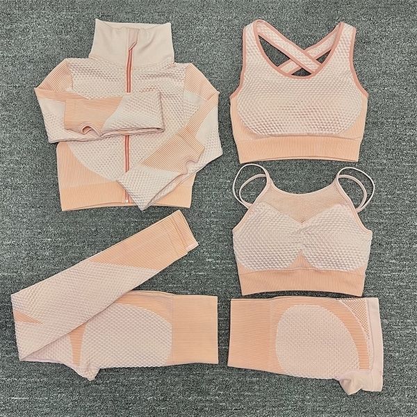 2/3/5pcs seamless women zipper yoga set workout sportswear gym clothing fitness long sleeve crop high waist leggings sports 220317, Gray
2/3/5pcs seamless women zipper yoga set workout sportswear gym clothing fitness long sleeve crop high waist leggings sports 220317, Gray