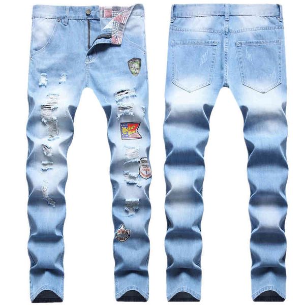 men's jeans four seasons cut hole light blue stamping design small straight jeans for men 7lwn
men's jeans four seasons cut hole light blue stamping design small straight jeans for men 7lwn