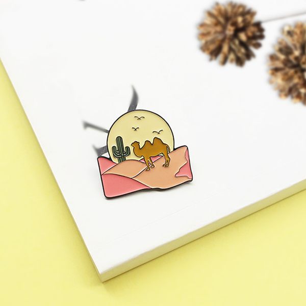 desert camel with pink sunset walking alone in the desert creative animal scenery fashion brooch pin badges, Blue
desert camel with pink sunset walking alone in the desert creative animal scenery fashion brooch pin badges, Blue