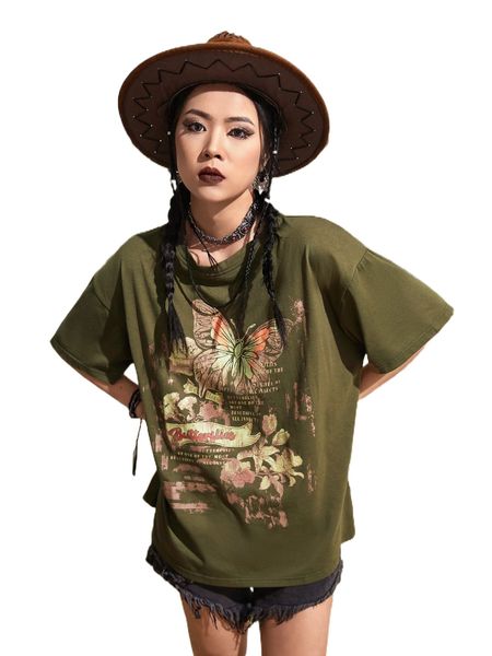 romwe butterfly & floral print tee q4y9#, White
romwe butterfly & floral print tee q4y9#, White