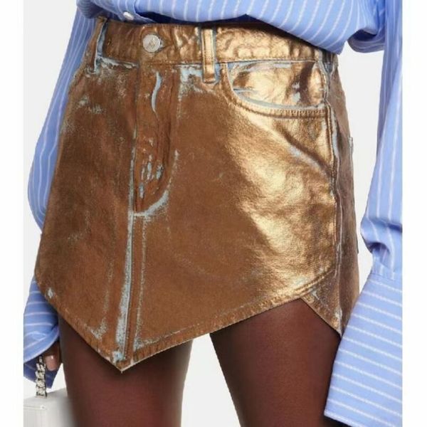 gold denim painted skirt for women 2022 summer design low waist girl slit skirts femme w249, Black
gold denim painted skirt for women 2022 summer design low waist girl slit skirts femme w249, Black