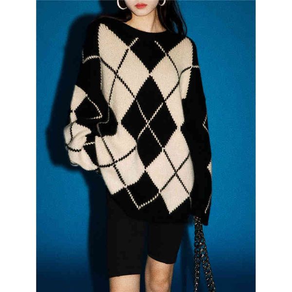 women's knits & tees round neck wool knitted black apricot diamond jacquard thickening thin outer jumper women clothing arrive 9u7i, White
women's knits & tees round neck wool knitted black apricot diamond jacquard thickening thin outer jumper women clothing arrive 9u7i, White