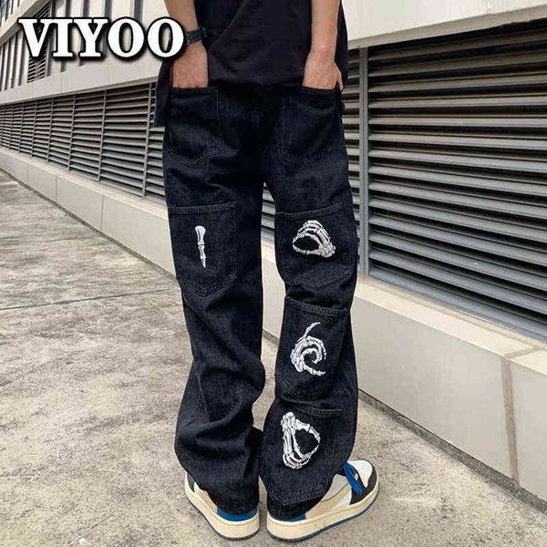 y2k hip men's clothes casual printed women's vintage baggy wide leg black jeans straight trousers pants for men goth streetwear t2, Blue
y2k hip men's clothes casual printed women's vintage baggy wide leg black jeans straight trousers pants for men goth streetwear t2, Blue