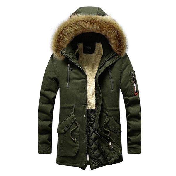 men's winter parkas fur collar long jacket thick winter outdoor jacket mens warm cotton coat hooded windproof outwear jacket 201210, Black
men's winter parkas fur collar long jacket thick winter outdoor jacket mens warm cotton coat hooded windproof outwear jacket 201210, Black