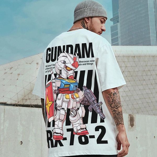 men's t-shirts oversize loose tide brand mobile suit gundam anime male short sleeve t-shirt trend couple, White;black
men's t-shirts oversize loose tide brand mobile suit gundam anime male short sleeve t-shirt trend couple, White;black