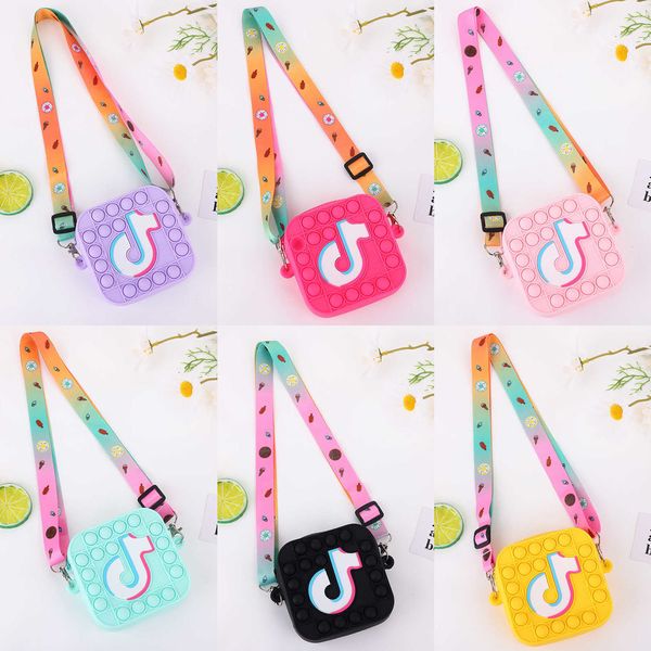 2022 tik tok fidget toys kids gril silica gel messenger bag multipurpose cartoon patterns one shoulder bag for children small purse, Black
2022 tik tok fidget toys kids gril silica gel messenger bag multipurpose cartoon patterns one shoulder bag for children small purse, Black