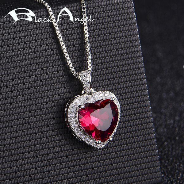 black angel 925 silver elegant romantic heart shaped pendant created ruby tourmaline necklace for women wedding jewelry gift 220722
black angel 925 silver elegant romantic heart shaped pendant created ruby tourmaline necklace for women wedding jewelry gift 220722