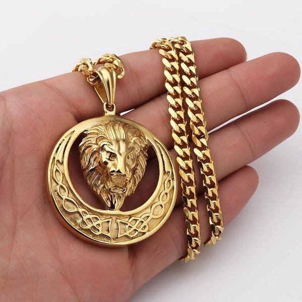 pendant necklaces metal gold plated hip hop necklace lion punk chain jewelry, Silver
pendant necklaces metal gold plated hip hop necklace lion punk chain jewelry, Silver