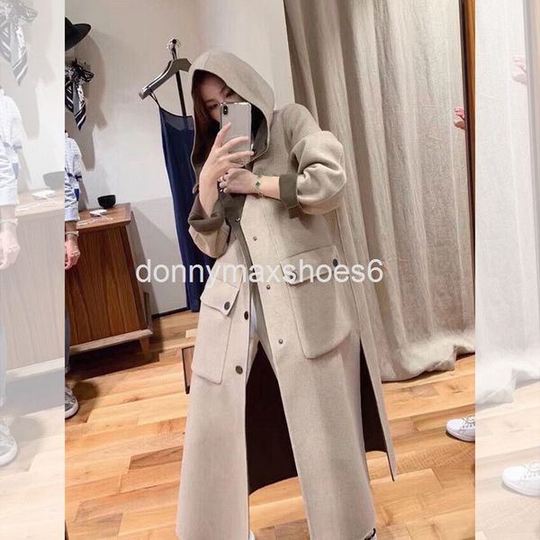 women's wool & blends autumn korean hepburn double-sided coat large pocket tweed women's medium and long plush, Black
women's wool & blends autumn korean hepburn double-sided coat large pocket tweed women's medium and long plush, Black