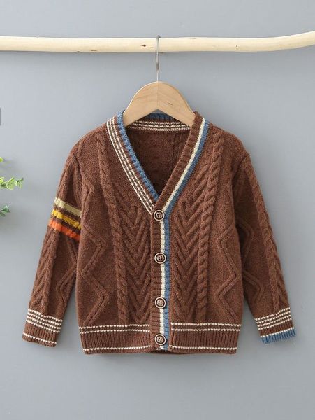 toddler boys striped button through cardigan she, Blue
toddler boys striped button through cardigan she, Blue