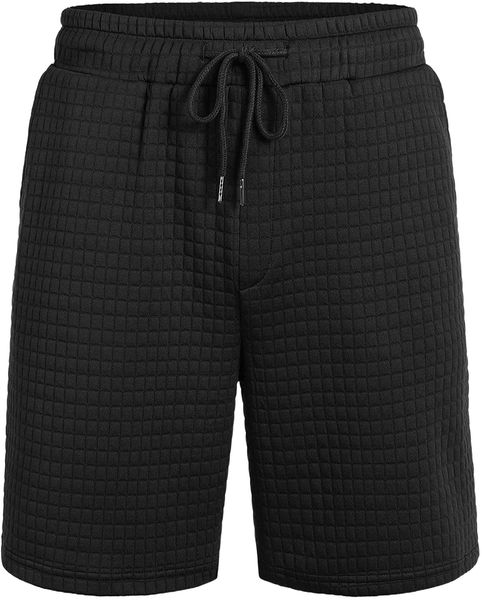 men 10'' shorts summer casual jersey drawstring elastic waist waffle sport shorts pocket m10m#, White;black
men 10'' shorts summer casual jersey drawstring elastic waist waffle sport shorts pocket m10m#, White;black
