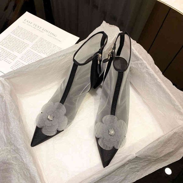 dress shoes mesh breathable sandals women summer camellia thick heel side zipper short boots pointed high-heeled zdws, Black
dress shoes mesh breathable sandals women summer camellia thick heel side zipper short boots pointed high-heeled zdws, Black