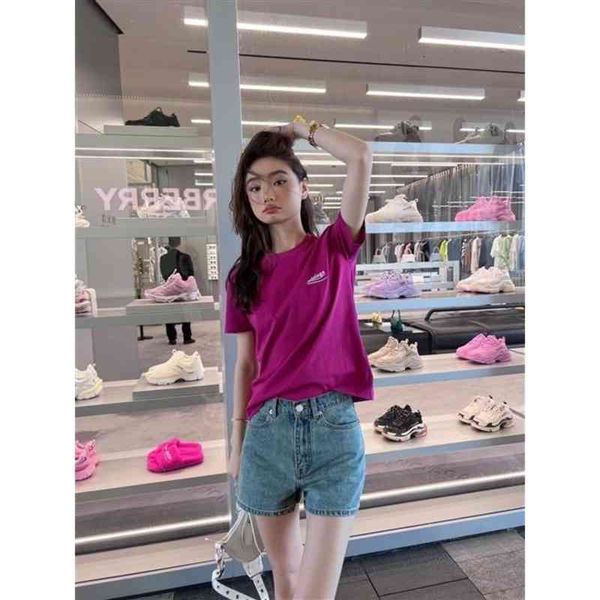 women's t-shirt chaopai spring and summer plum powder double yarn large wave letter embroidery small version short sleeve t-shirt r7kq, White
women's t-shirt chaopai spring and summer plum powder double yarn large wave letter embroidery small version short sleeve t-shirt r7kq, White