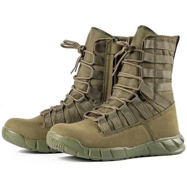new high-combat boots green desert boots brown boots light combat military and tactical, Black;red