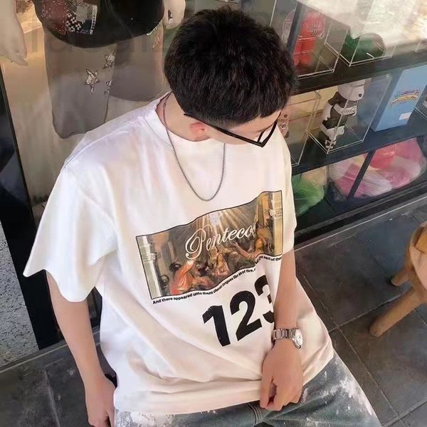 men's t-shirts designer rrr123 short sleeve american men's and women's high street fashion brand fog loose round neck charact, White;black
men's t-shirts designer rrr123 short sleeve american men's and women's high street fashion brand fog loose round neck charact, White;black