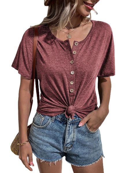 space dye half button tee z7st#, White 
space dye half button tee z7st#, White