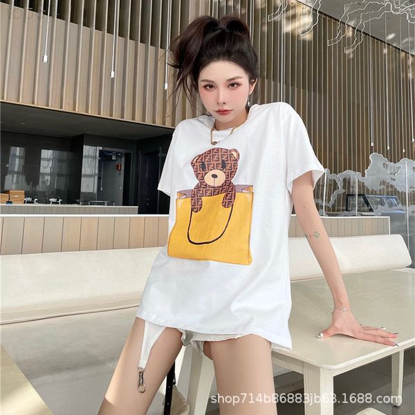 women's t-shirt designer short sleeved t-shirt women's spring 2022 new frosted inner bottom shirt bear korean loose half jqhw, White
women's t-shirt designer short sleeved t-shirt women's spring 2022 new frosted inner bottom shirt bear korean loose half jqhw, White