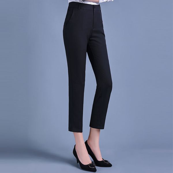 2022 new women's suit pants seven minutes black summer lean fit straight tube high waist business wear, White;black
2022 new women's suit pants seven minutes black summer lean fit straight tube high waist business wear, White;black