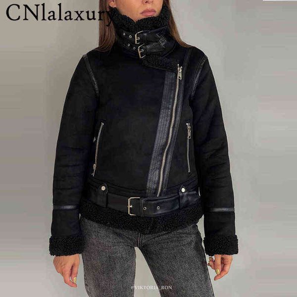 2022 new winter streetwear women suede jacket winter jacket thick warm faux lamb leather jackets female loose motorcycle runaway j220727, Black
2022 new winter streetwear women suede jacket winter jacket thick warm faux lamb leather jackets female loose motorcycle runaway j220727, Black