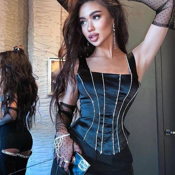 jacuqeline sleeveless diamond tank satin party corset woman summer y2k black square neck night club women crop 220511, White
jacuqeline sleeveless diamond tank satin party corset woman summer y2k black square neck night club women crop 220511, White