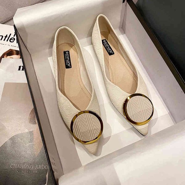 sandals autumn korean style pointed flat sole single shoes with metal buckle design, gentle shallow mouth pea soft women's p55f, Black
sandals autumn korean style pointed flat sole single shoes with metal buckle design, gentle shallow mouth pea soft women's p55f, Black
