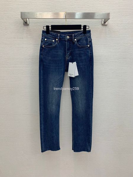 women's jeans high end women's wear back cloth standard trouser hem button split design high elastic slim cropped jeans, Blue
women's jeans high end women's wear back cloth standard trouser hem button split design high elastic slim cropped jeans, Blue