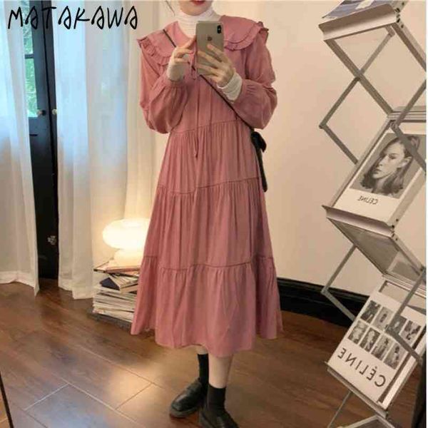 fashion puff sleeve robe peter pan collar lace dress for women midlength pink spring loose vestidos 210506, Black;gray
fashion puff sleeve robe peter pan collar lace dress for women midlength pink spring loose vestidos 210506, Black;gray