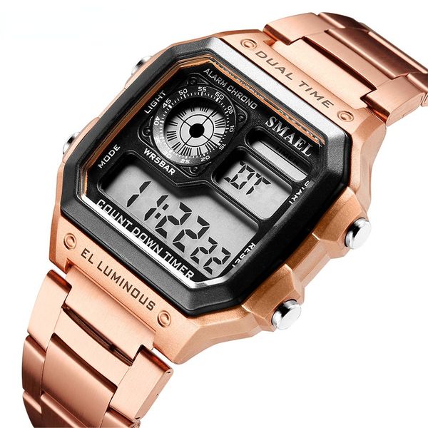 watches men waterproof watch stainless steel alloy watchband erkek kol saati digital wristwatch, Slivery;brown
watches men waterproof watch stainless steel alloy watchband erkek kol saati digital wristwatch, Slivery;brown