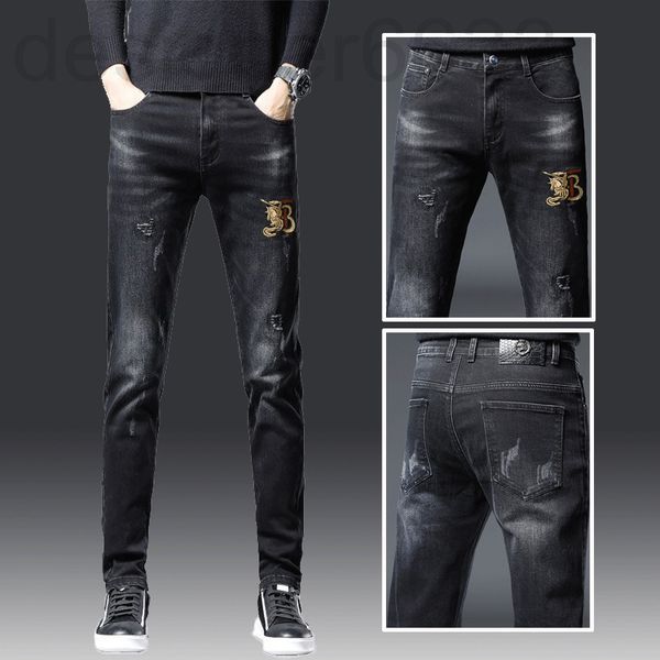 men's jeans designer a hong kong autumn and winter embroidered slim fit small foot fashion brand high-end black dark flower trousers ha, Blue
men's jeans designer a hong kong autumn and winter embroidered slim fit small foot fashion brand high-end black dark flower trousers ha, Blue