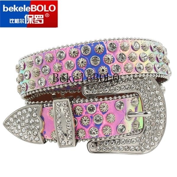 fashion luxury strap diamond belt western crystal studded cowgirl cowboy for women men jean cinto de strass 220428, Black;brown