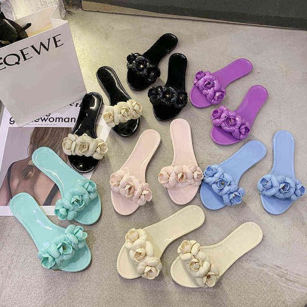 sandals slides designer fashion flower flat slippers luxury elegant comfort sand, Black 
sandals slides designer fashion flower flat slippers luxury elegant comfort sand, Black