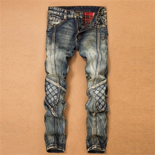 jeans for men cargo pants splicing denim trousers biker male straight casual designer military many multi pocket 220808, Blue
jeans for men cargo pants splicing denim trousers biker male straight casual designer military many multi pocket 220808, Blue