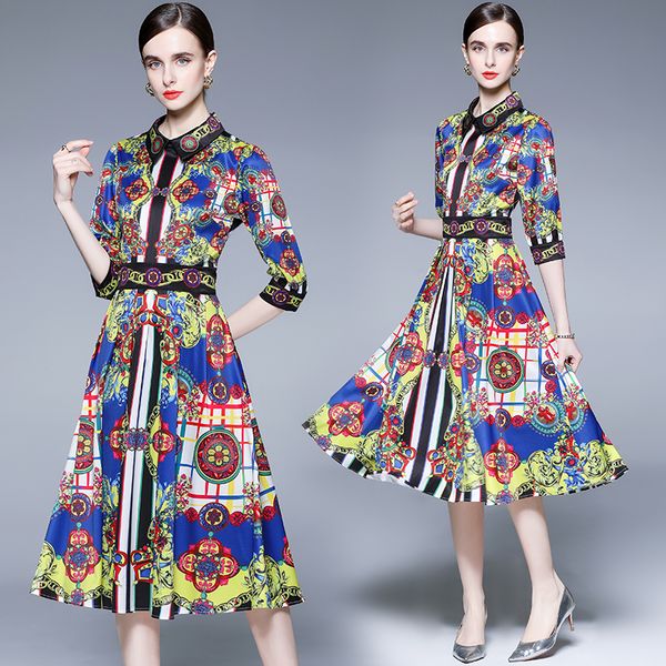 summer floral casual party cocktail dress 2022 woman designer middle sleeve runway lapel button shirt black dresses sweet girl milan style s, Black;gray
summer floral casual party cocktail dress 2022 woman designer middle sleeve runway lapel button shirt black dresses sweet girl milan style s, Black;gray