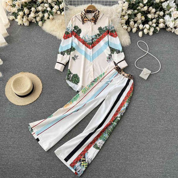 two piece dress spring 2022 print medium and long sleeved shirt elastic waist straight pants fashion two-piece suit trend g6na, White
two piece dress spring 2022 print medium and long sleeved shirt elastic waist straight pants fashion two-piece suit trend g6na, White