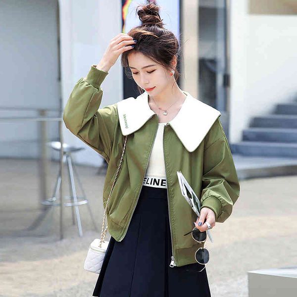 women's jackets green jacket loose doll navy collar 2022 spring and autumn style small fragrance fashion jacket trend 16xe, Black;brown
women's jackets green jacket loose doll navy collar 2022 spring and autumn style small fragrance fashion jacket trend 16xe, Black;brown