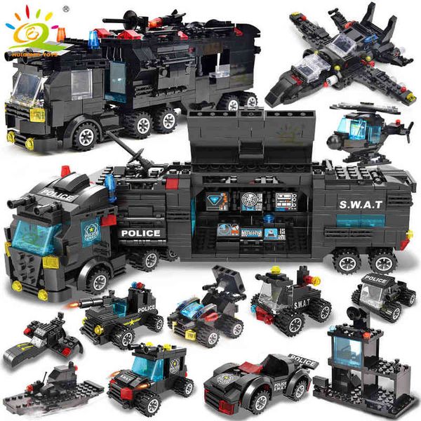 huiqibao swat police station truck model building blocks city machine helicopter car figures bricks educational toy for children aa220317
huiqibao swat police station truck model building blocks city machine helicopter car figures bricks educational toy for children aa220317