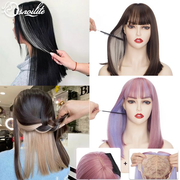 costume accessories synthetic brown pink highlights long straight hair wig double color wig girl cosplay daily use lolita wig with bangs, Silver
costume accessories synthetic brown pink highlights long straight hair wig double color wig girl cosplay daily use lolita wig with bangs, Silver