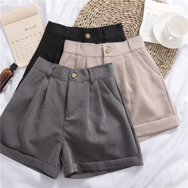 summer short high waist office wear casual wide leg suit shorts korean fashion spring ladies shorts feminino y200403, White;black
summer short high waist office wear casual wide leg suit shorts korean fashion spring ladies shorts feminino y200403, White;black