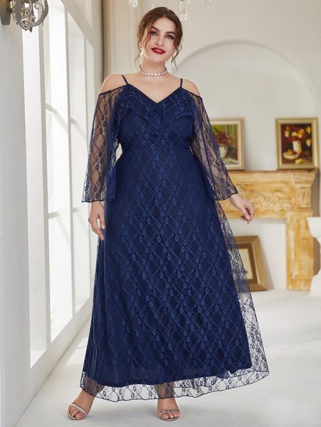 plus cold shoulder lace prom dress g4pu#, Black
plus cold shoulder lace prom dress g4pu#, Black