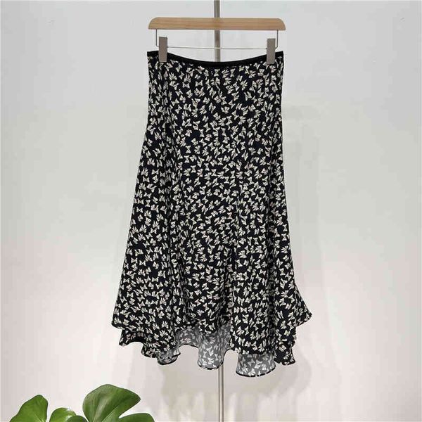 skirts spring and summer irregular bow print gd ruffle lining versatile women's medium length skirt, Black
skirts spring and summer irregular bow print gd ruffle lining versatile women's medium length skirt, Black