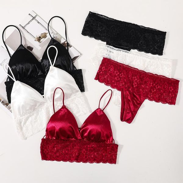 women lace bra set deep v lingerie female underwear brassiere and panties thongs intimates backless top, Red;black
women lace bra set deep v lingerie female underwear brassiere and panties thongs intimates backless top, Red;black