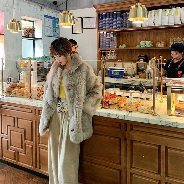 women's fur & faux real coat women sheep shearing winter korean fashion jacket wool for clothes 2022 yy828, Black
women's fur & faux real coat women sheep shearing winter korean fashion jacket wool for clothes 2022 yy828, Black