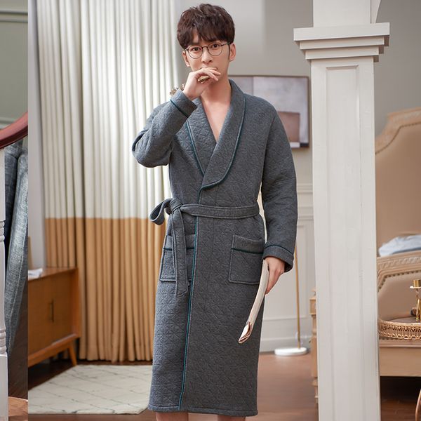 plus size robe mens quilted bathrobe winter robe male home clothes sleepwear cotton peignoir mans lingerie spas robe badjas 201109, Black;brown
plus size robe mens quilted bathrobe winter robe male home clothes sleepwear cotton peignoir mans lingerie spas robe badjas 201109, Black;brown