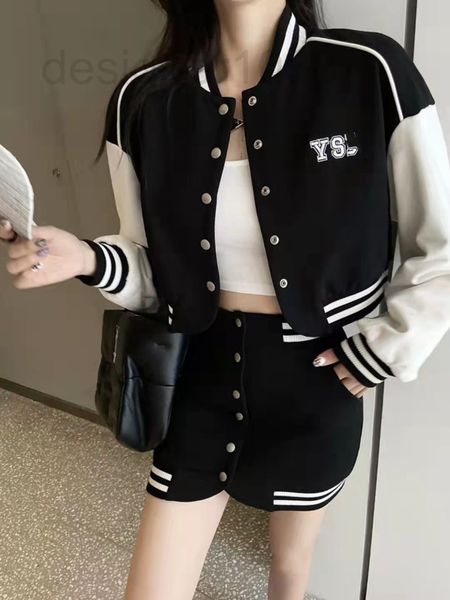 two piece dress designer ys22l early spring new heavy industry letter embroidery contrast color baseball jacket high waist hip wrap skirt d7, White
two piece dress designer ys22l early spring new heavy industry letter embroidery contrast color baseball jacket high waist hip wrap skirt d7, White