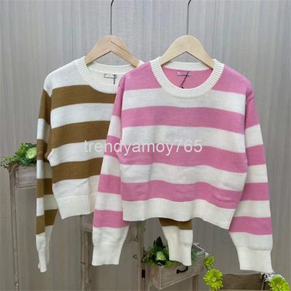 women's knits & tees high version family early spring round neck pullover striped embroidered wool sweater women's top, White
women's knits & tees high version family early spring round neck pullover striped embroidered wool sweater women's top, White