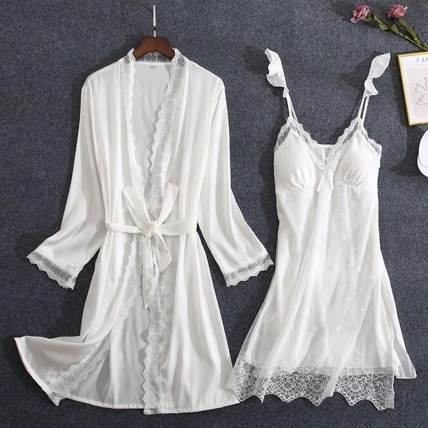 lace robe sleepwears set satin summer women nightgown intimate lingerie, Black;red
lace robe sleepwears set satin summer women nightgown intimate lingerie, Black;red