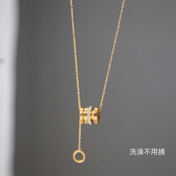korean ti-tanium steel color preserving letter small manyao tassel pendant net red diamond clavicle chain necklace, Silver
korean ti-tanium steel color preserving letter small manyao tassel pendant net red diamond clavicle chain necklace, Silver