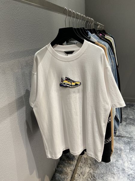 women's t-shirt designer spring and summer high version b family daddy shoes embroidery pullover round neck fashion br pure cotton casu, White
women's t-shirt designer spring and summer high version b family daddy shoes embroidery pullover round neck fashion br pure cotton casu, White